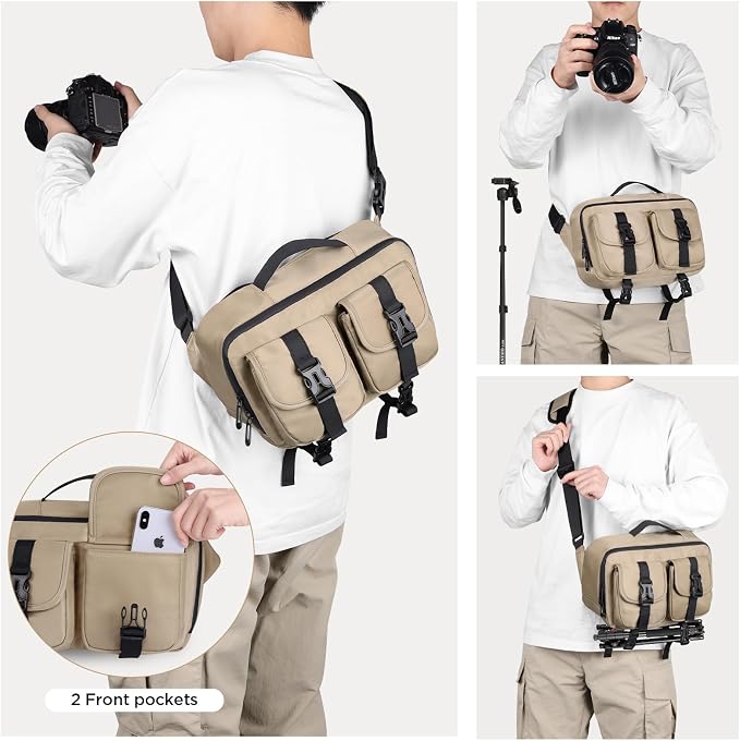 TAAOKA Camera Sling Bag, DSLR Camera Bag