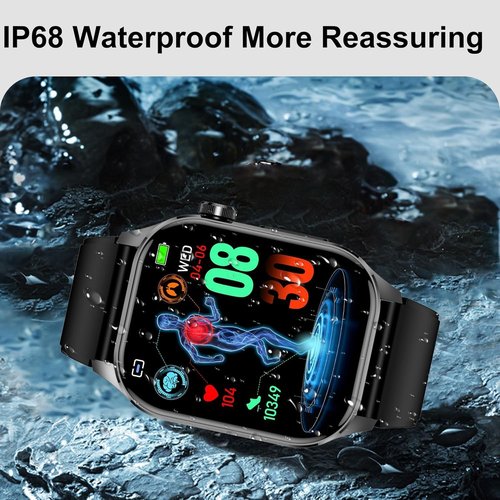 Advanced Health Smartwatch - Real-Time Heart Rate & Blood Oxygen Monitoring | Always-On Display for Android & iOS