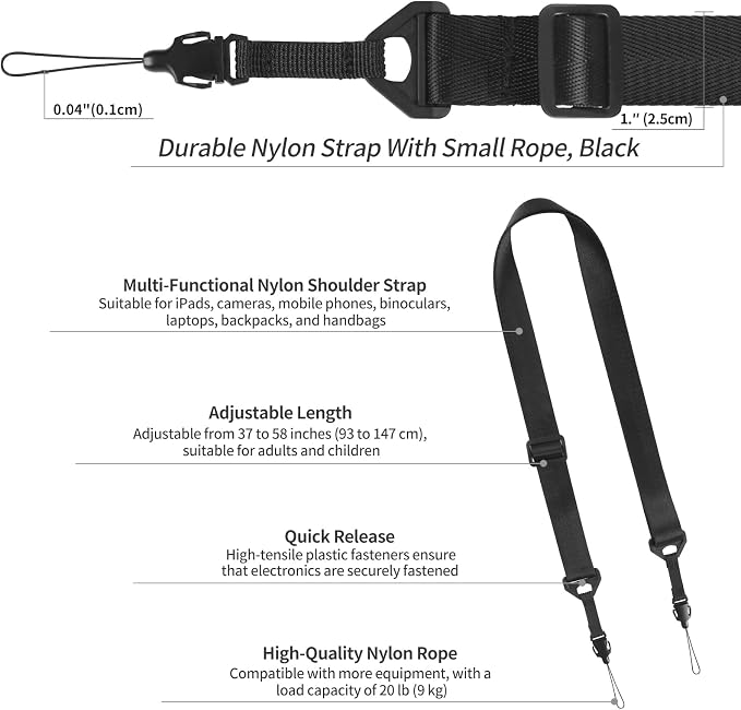 FIEIL 5 Pack Replacement Nylon Neck Lanyard, Universal Shoulder Strap