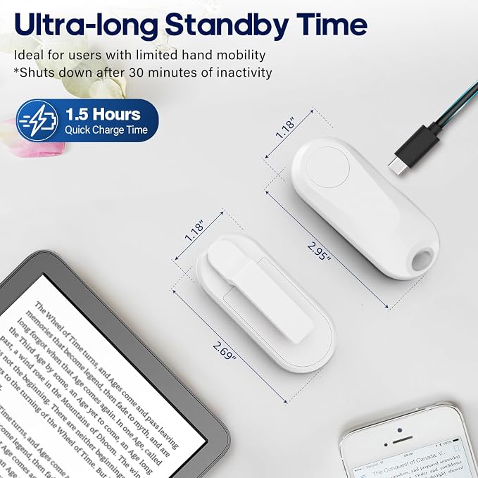 DATAFY Page Turner for Kindle Paperwhite Oasis Kobo eReaders, Camera Camcorder