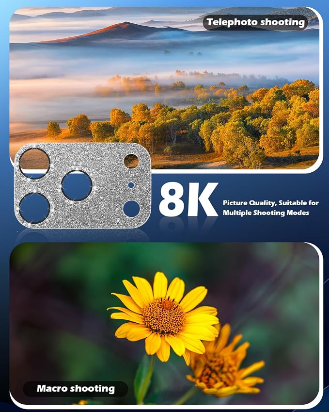 imluckies Compatible with iPhone 17 Pro Max Camera Lens Protector Bling