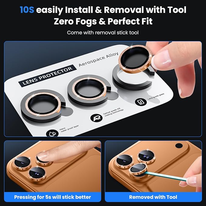 WSKEN for iPhone 17 Pro/iPhone 17 Pro Max Camera Lens Protector