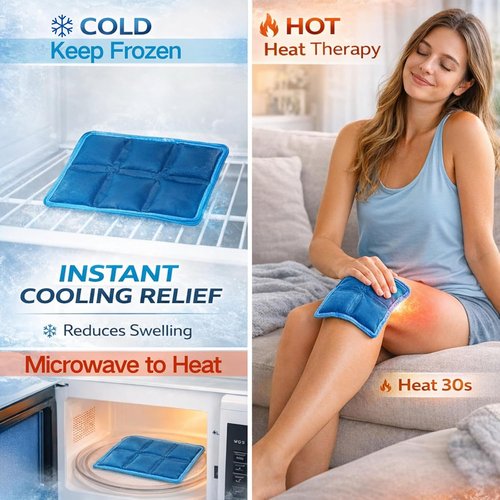 Blobuste Ice Packs - 4PCS Reusable Flexible Gel Cold Packs | BPA-Free Leakproof for Lunch Boxes & Coolers