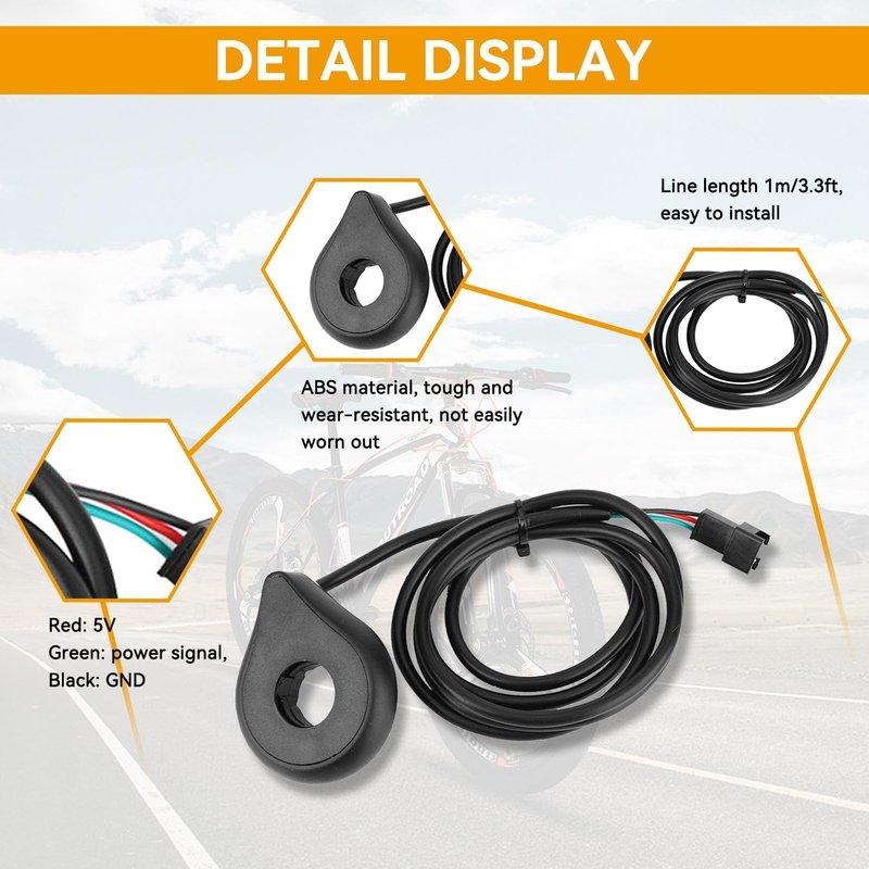 Pedal Assist Sensor, Bike Pedal Assist Kit Electric Assistant Speed Sensor with 12 Magnets Cycling Accessories for Road Mountain Bike