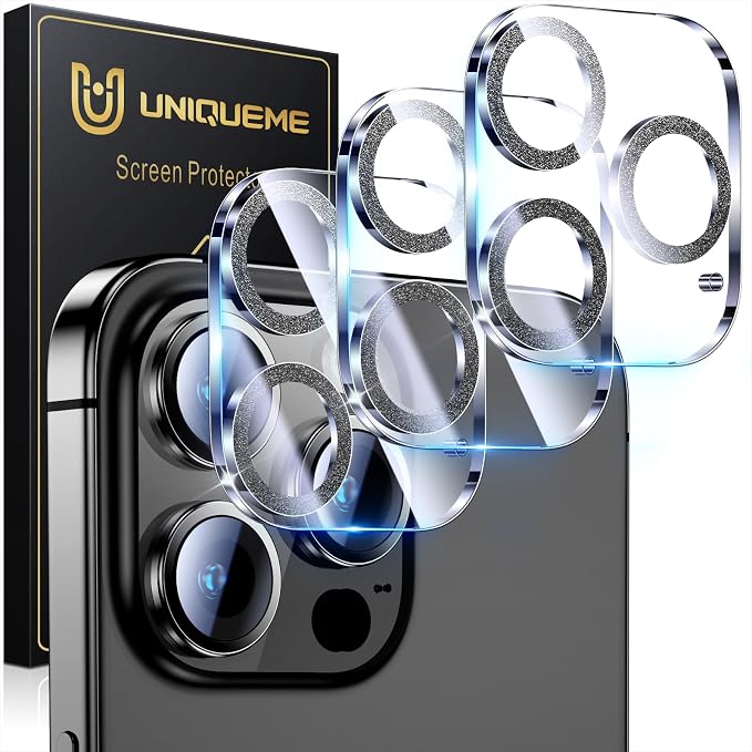 UniqueMe for 3 Pack iPhone 16 Pro/iPhone 16 Pro Max Camera Lens Protector