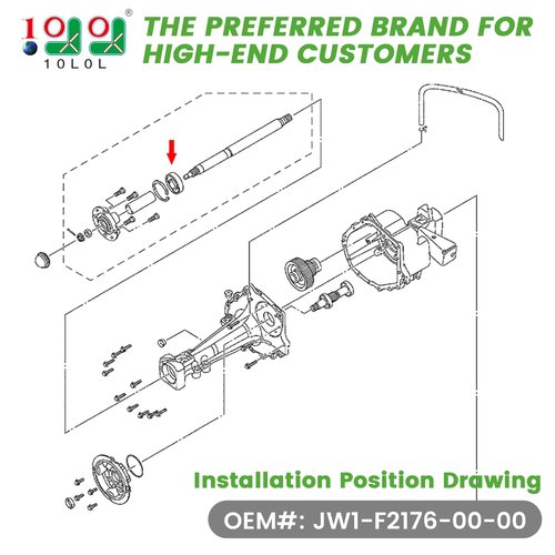 10L0L Golf Cart Rear Axle Bearing for Yamaha Drive/G29 Gas and Electric Golf Cart Models, Replacement OEM# JW1-F2176-00-00