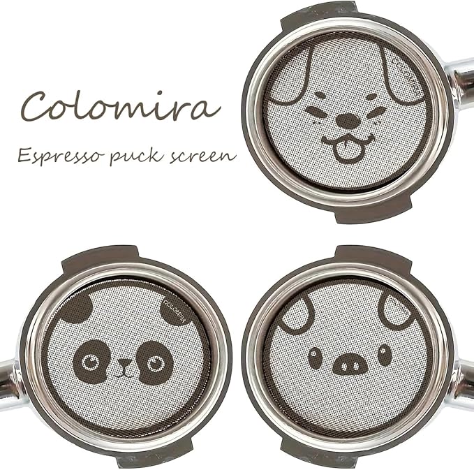53.5mm Espresso Puck Screen, Lower Shower Screen, Metal Coffee Reusable Filter for 54mm Espresso Portafilter Basket, 1.7 Thickness(Piggy)