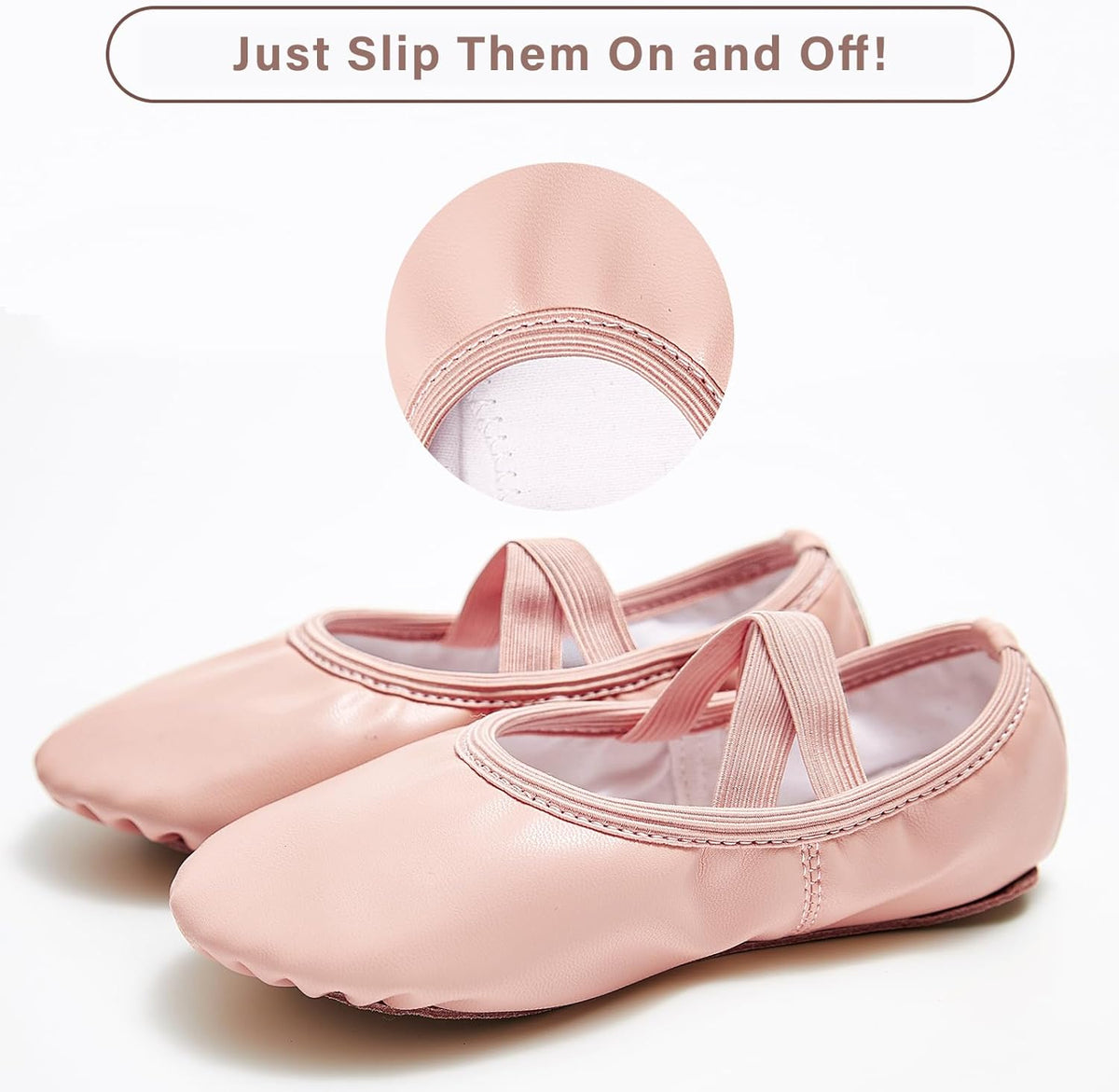 Stelle Ballet Shoes - Soft Leather Dance Slippers for Girls | Comfortable Ballerina Footwear