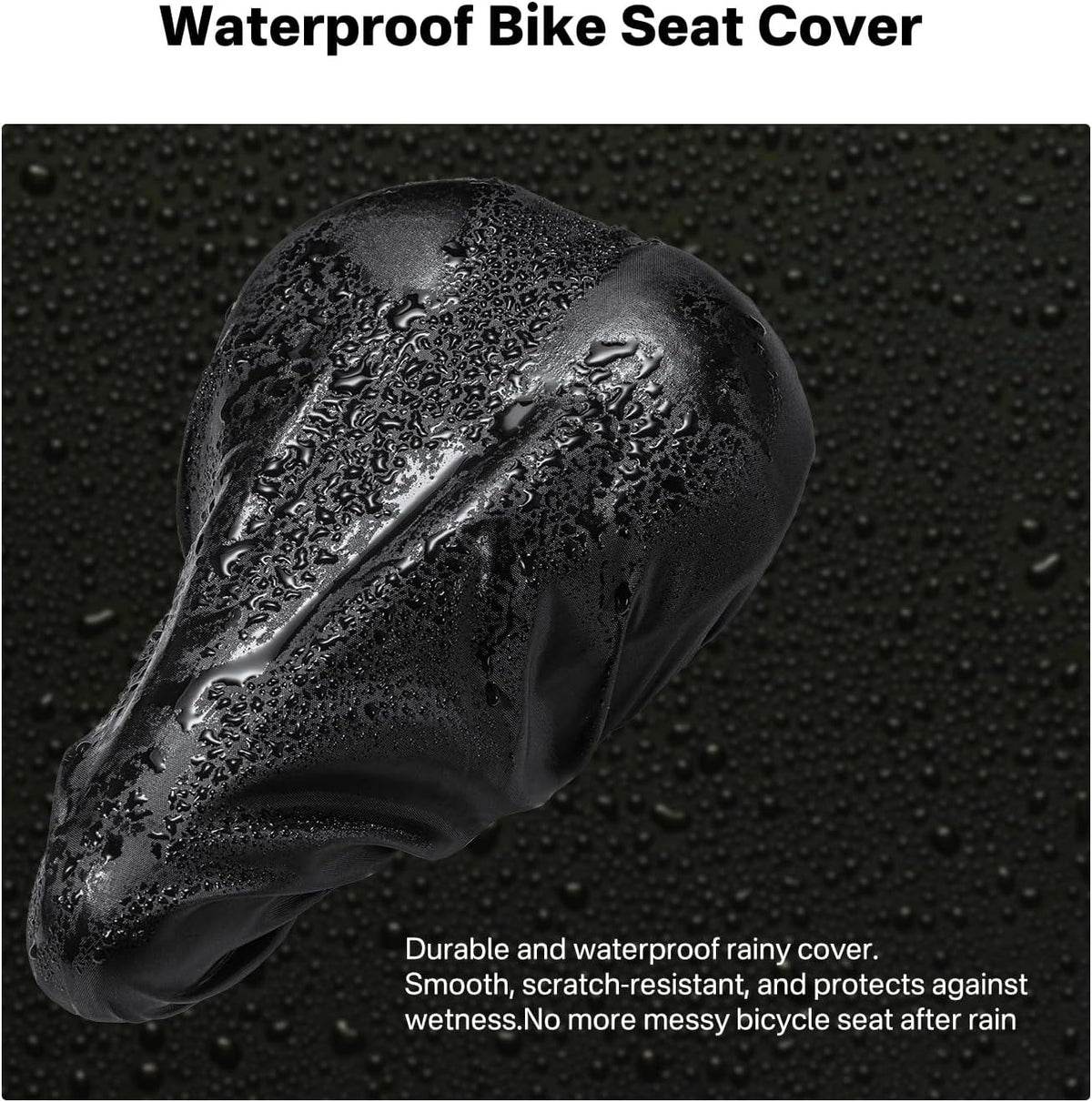 YOUNGDO Gel Bike Seat Cushion - Waterproof Cover, Shock Absorbing Pad for Peloton, BMX, MTB & Road