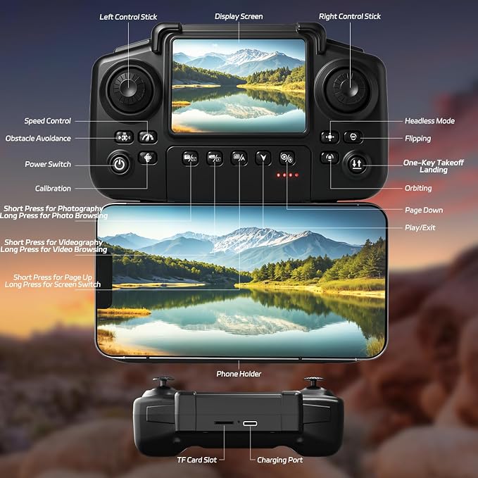 Snugzy RC Plane with Camera Brushless Remote Control with Screen 360° Flip