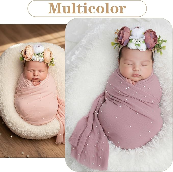 7 Pcs Baby Photoshoot Props Wrap Kit 3 Pieces Newborn Photography Props 4