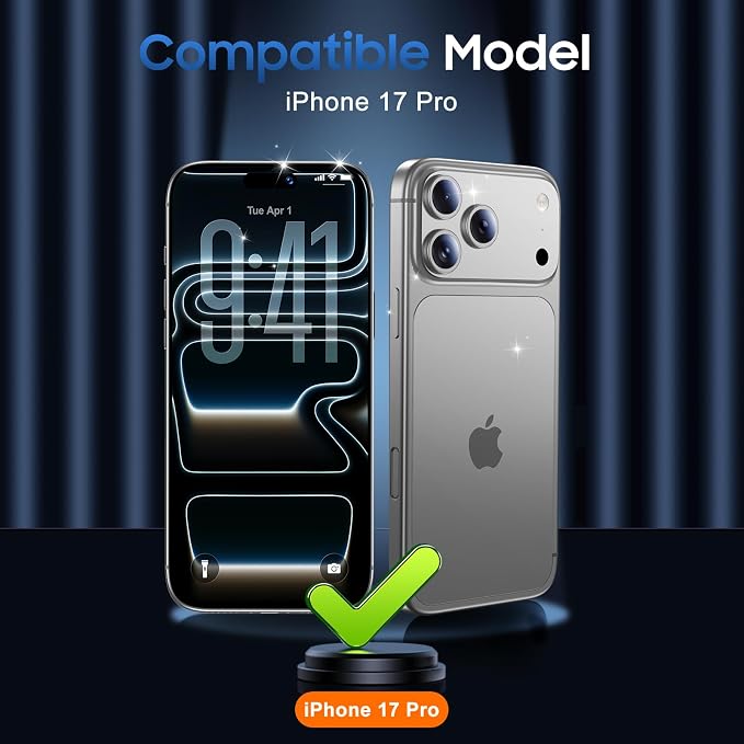 UniqueMe Compatible for 3 Pack iPhone 17 Pro Camera Lens Protector