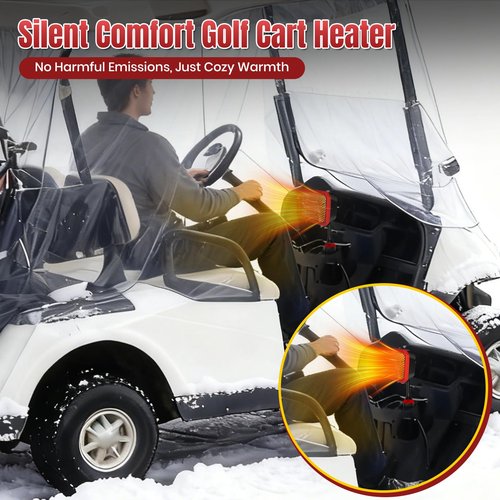 Gociean 48V Electric Golf Cart Heater (2nd Gen) with 360 Degree Adjustable Angle, Battery Powered Golf Cart Heater, 400W Silent Carbon Fiber Heating for 48V Club Car/Yamaha/EZGO Golf Cart