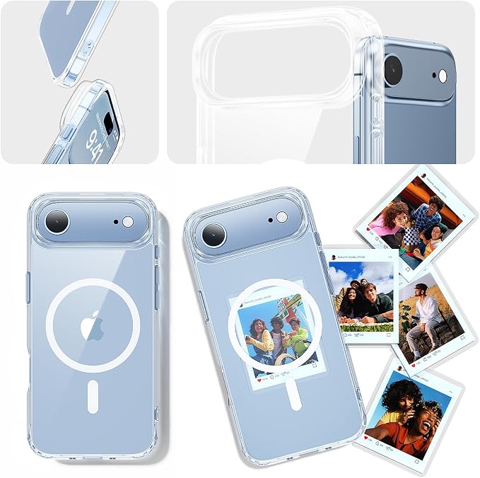toushion 3 in 1 for iPhone Air Case Clear, Fits MagSafe, Not Yellowing