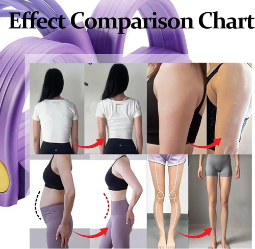21 Fitness Resistance Bands - 6 Tube Pedal Ankle Puller | Natural Latex for Strength Training & Toning