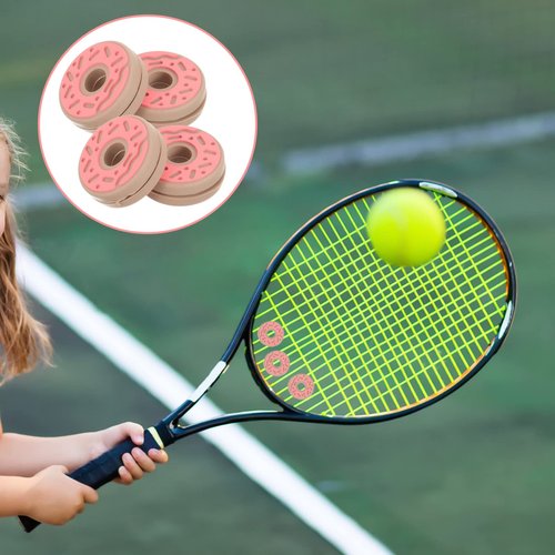 4 Pcs Tennis Racket Vibration Dampener Silicone Doughnut Racquet Dampeners Racket String Shock Absorber for Tennis Player