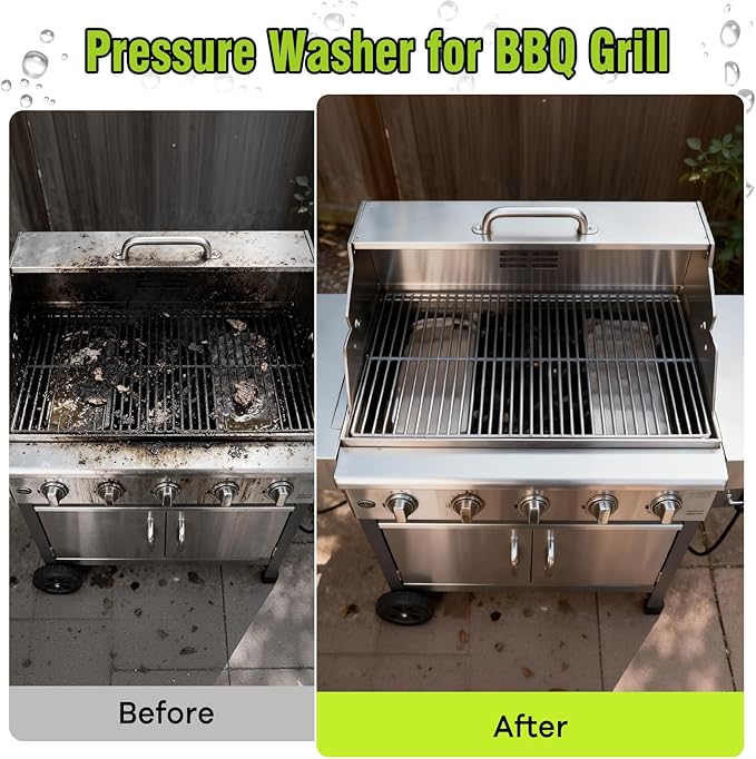 LWQ Pressure Washer, Portable Power Washer, 4 Quick Connect Nozzles, High Pressure Cleaning Machine for Car Fence Driveway Patio Washing and More