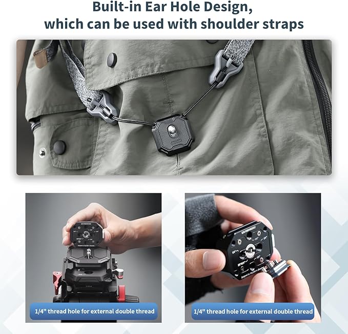 ULANZI F38 Multi-Hole Camera Quick Release Plate Kit, w 1/4" to 3/8" Screw