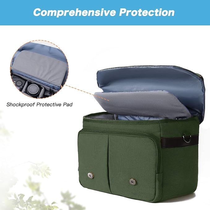 MOSISO Camera Case Crossbody Shoulder Messenger Bag, DSLR/SLR/Mirrorless