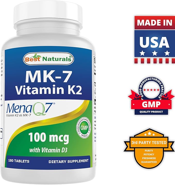 Calcium D-Glucarate 200 mg & Vitamin K2 (MK7) with D3