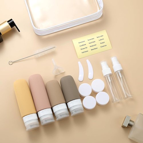 Mrsdry Travel Bottles Set - 16 Pack TSA Approved Leak Proof Silicone Containers for Toiletries