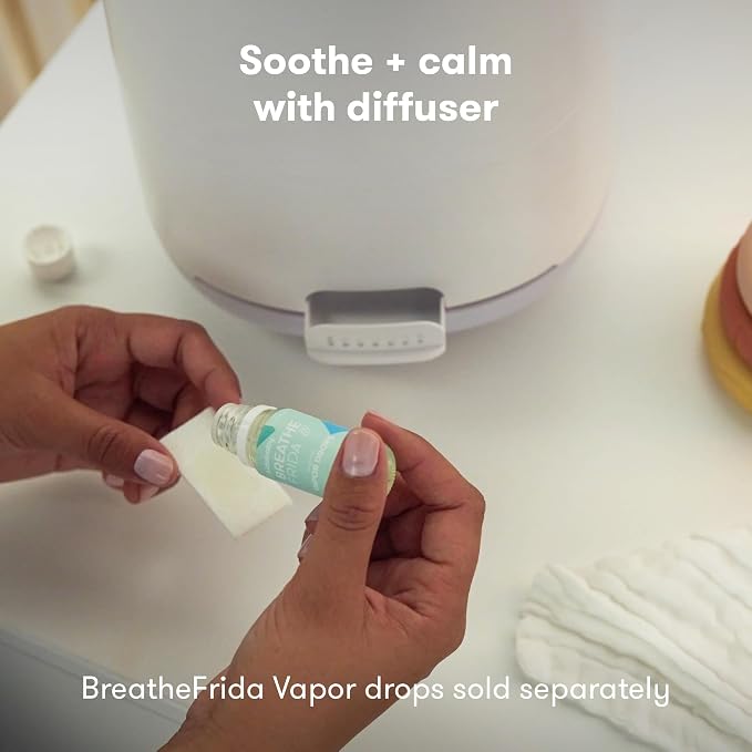 Frida Baby 3-in-1 XL Top Fill Humidifier for Bedroom, Cold & Flu Relief, 6L Tank Cool Mist Humidifier + Diffuser for Large Rooms, Mold Resistant, Nightlight, Auto-Off, Quiet, Essential Oil Diffuser