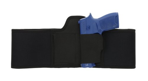 Caldwell Tac Ops Belly Band Holster Standard with Adjustable Waistband and Elastic Pockets for Pistol, Handgun and Revolver IWB Concealed Carry
