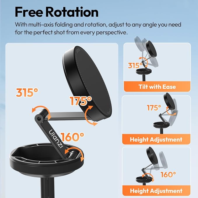 ULANZI Magnetic Phone Tripod, MT85 Auto Open Tripod