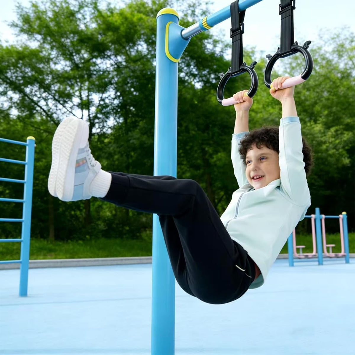 Skiennix Gymnastics Rings - Professional Adjustable Straps | 550 lbs Capacity, Non-Slip Grip for Indoor/Outdoor Training