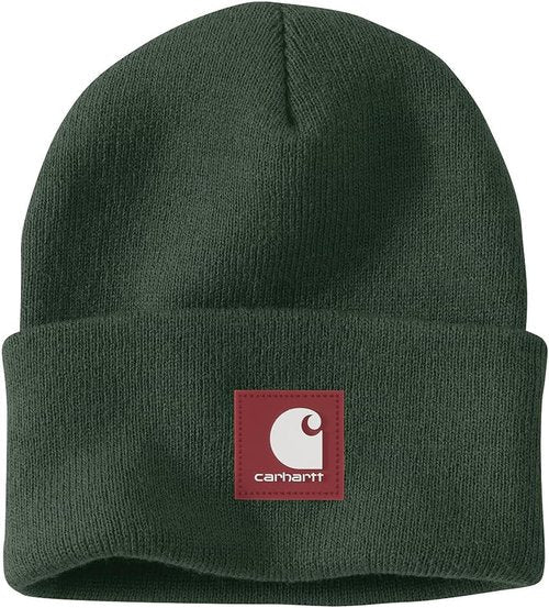 Carhartt Men's Beanie - Warm Knit Design with Rubber Patch | Perfect for Cold Weather