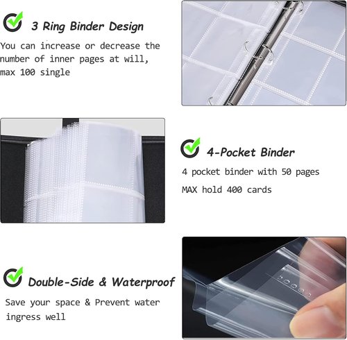 Football Card Binder - 900 Pockets Trading Card Holder with Sleeves | Durable Storage Organizer