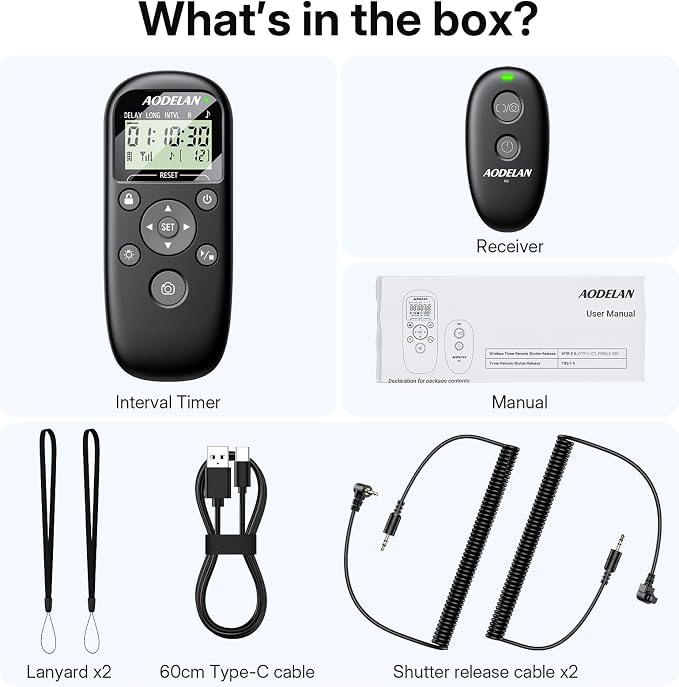 for Canon Camera Rechargeable Remote Shutter Release