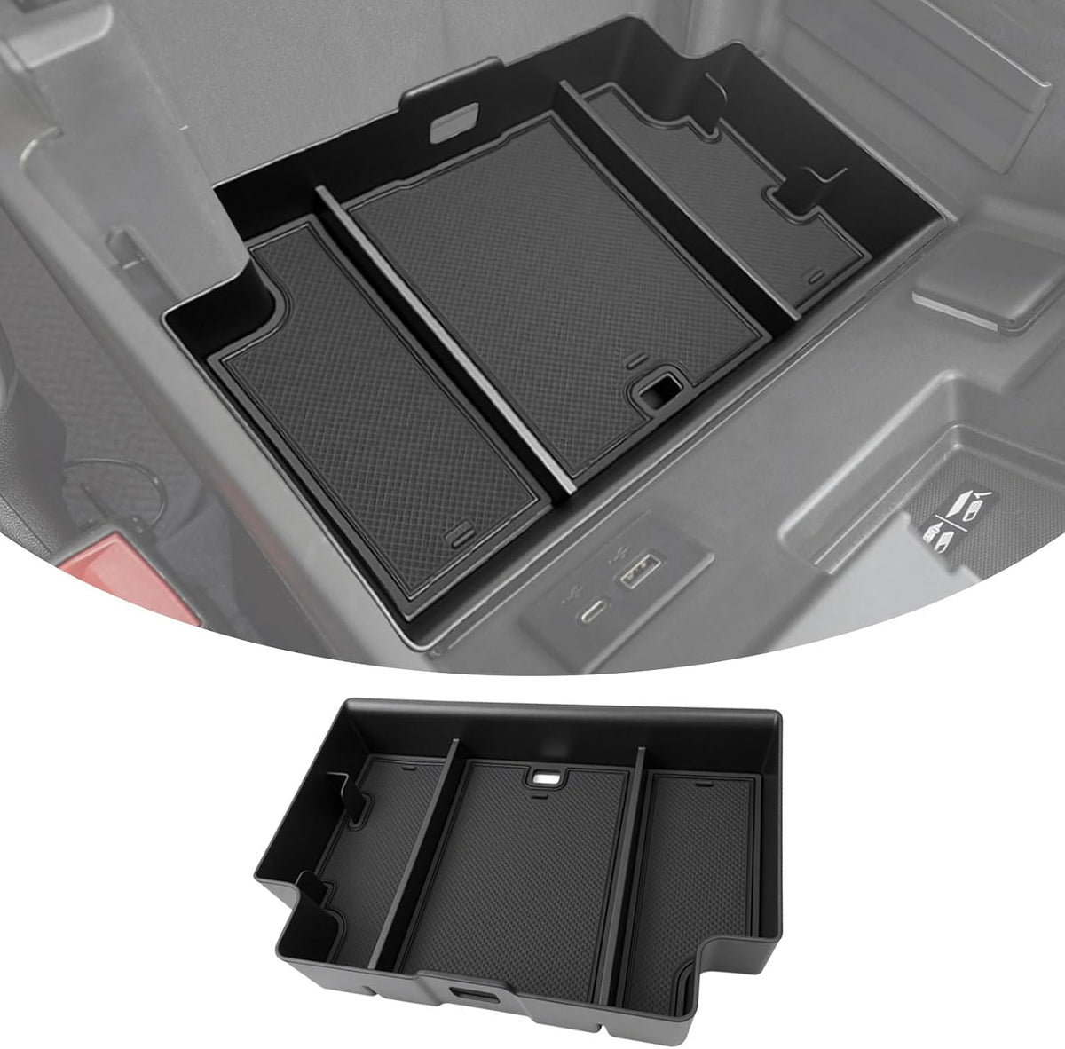 7PCS Center Console Organizer for 2022-2025 Chevy Silverado/GMC Sierra 1500, Door Handle Armrest Insert Shifter Tray Gear Side Storage Box Set Accessories(Only Fits Full w/Bucket Seats)