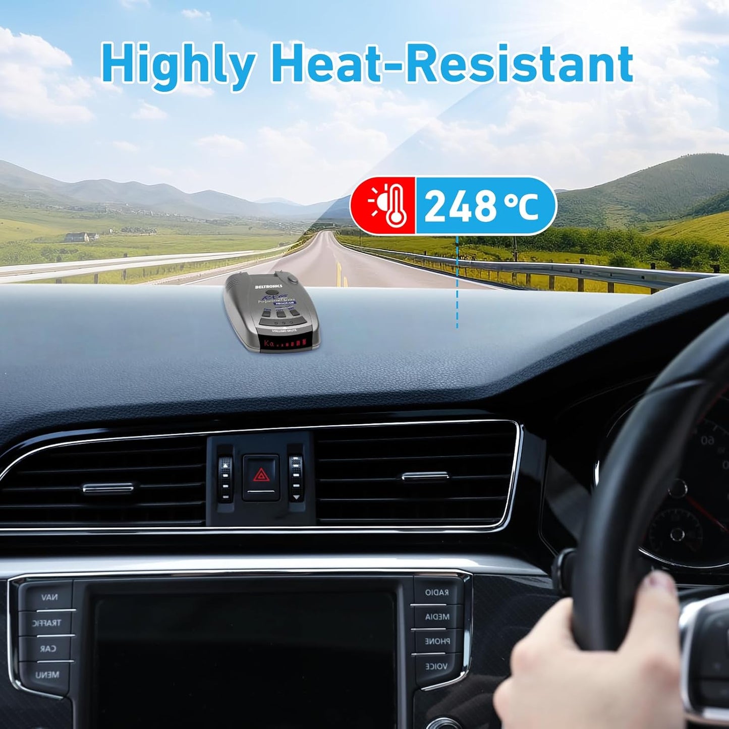 Radar Detector Mounting Bracket With Dashboard Hook And Loop Installation, Easy To Install, Very Suitable For Safe Installation Of Radar Detectors, Firmly Bonded, Durable And Long-Lasting (2PCS)