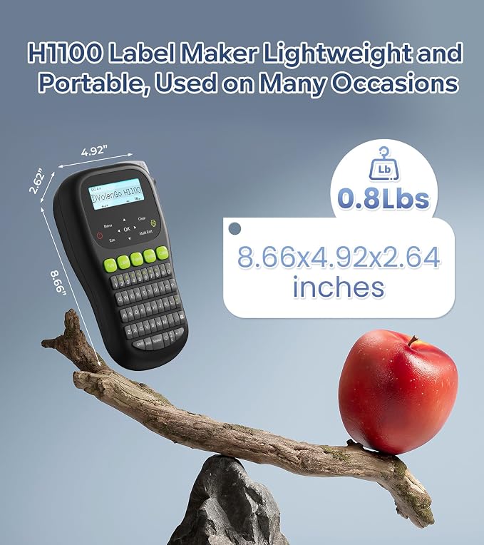 Label Maker Machine with-Tape, Wire Label Maker Waterproof-Labels, H1100