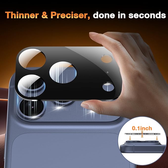 YWXTW [0 Bubbles for iPhone 17 Pro Camera Lens Protector, Full Coverage