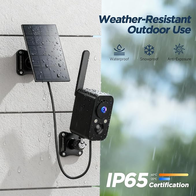 4G SIM Cellular Security Cameras Wireless Outdoor/Indoor: No WiFi Battery