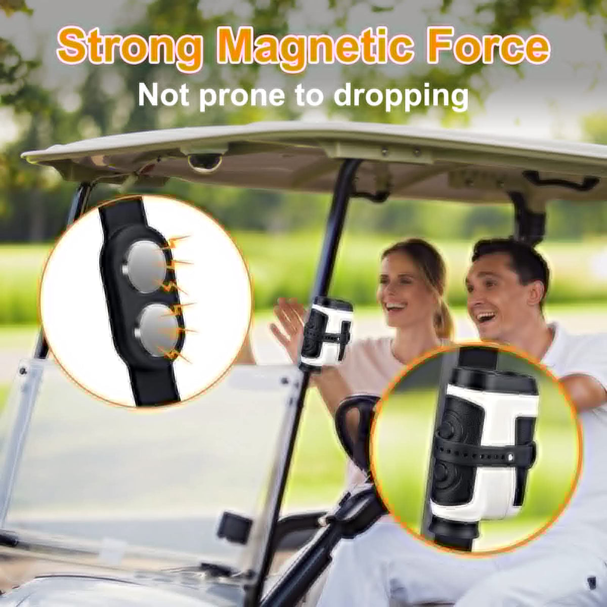 Golf Range Finder Magnetic Strap Holder, Range Finder Magnet Wrap Mounts for Golf Cart, Adjustable Slim Rangefinder Straps Holder for All Rangefinders, Wear-Resistant and Slip-Resistant