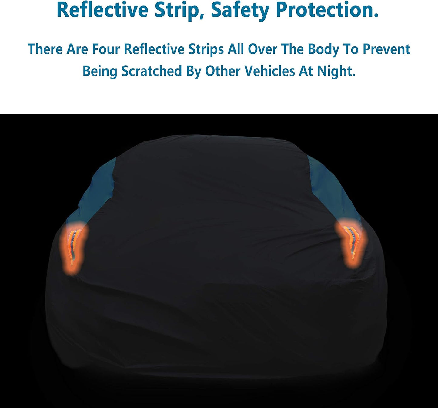 MORNYRAY Waterproof Car Cover All Weather Snowproof UV Protection Windproof Outdoor Full car Cover, Universal Fit for Sedan (Blue, A3-Fit Sedan Length(178-185 inch)
