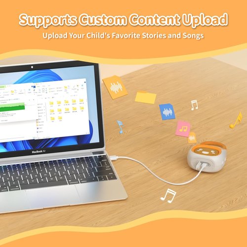 Alilo Pocket Bunny Portable Kids Music Player - High Fidelity Sound | 120+ Stories, Lullabies & Bluetooth Speaker