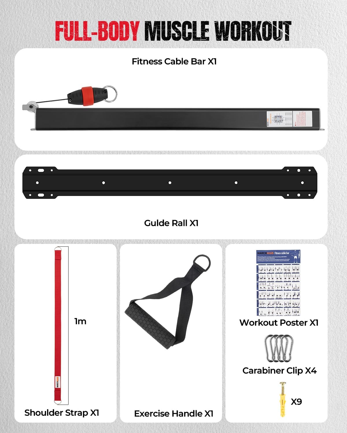 Wall-Mount Cable Machine Home Gym - Adjustable Resistance Compact Fitness Equipment for Full Body Strength & Toning