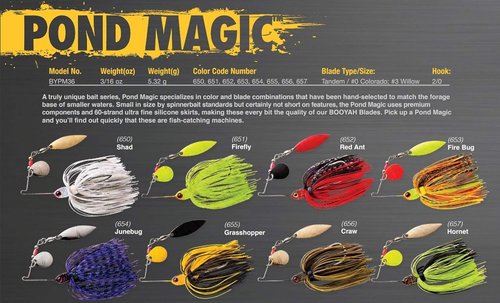 BOOYAH Pond Magic Spinner Bait - Small Water Bass Fishing Lure for Ultimate Catching Success