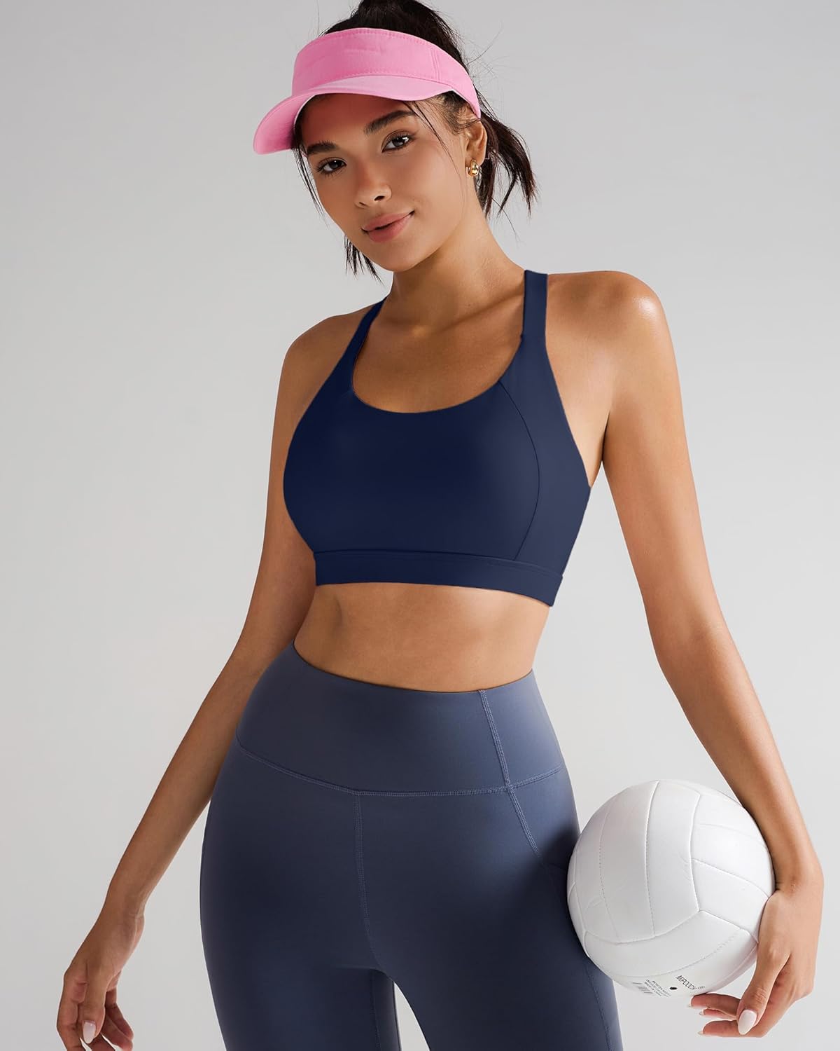 RUNNING GIRL Sports Bra - High Impact Y-Back Design with Molded Cups & Sewn-In Pads | Comfortable Fit