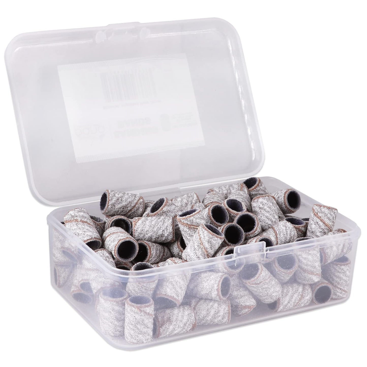 Pana 100 Pieces Nail Sanding Bands Professional Nail Manicure Great Fit For Nail Drill Bits For Acrylic Nails (80 Grit, Zebra)