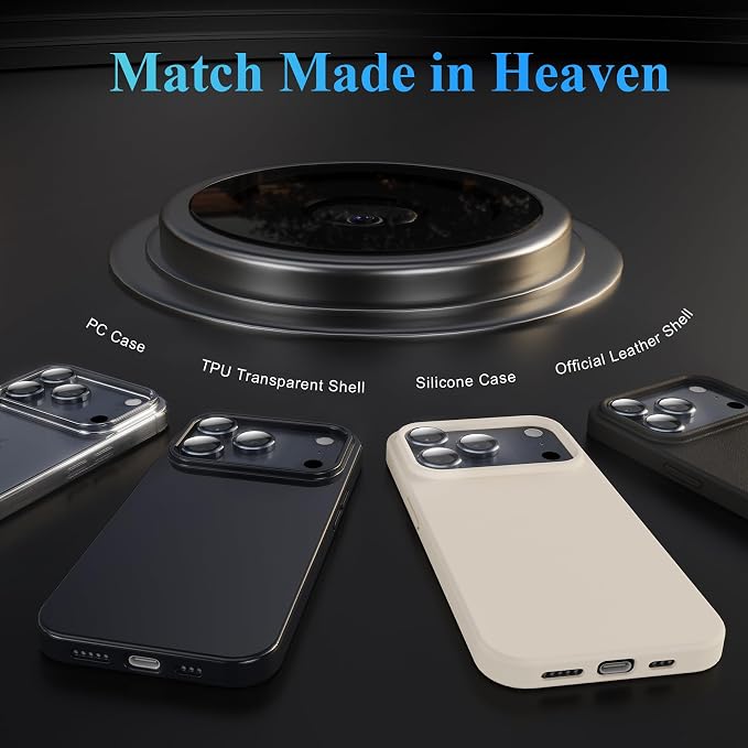 YWXTW Camera Lens Protector for iPhone 17 Pro/iPhone 17 Pro Max, Tempered Glass