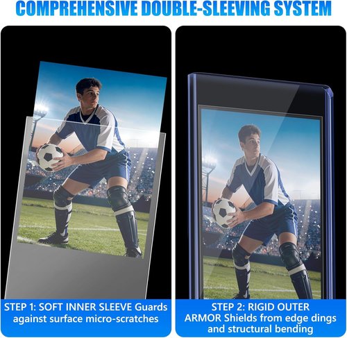 DEDC Top Loader Card Holder - Thick Protective Storage for Trading Cards | 35 Point Rigid Design
