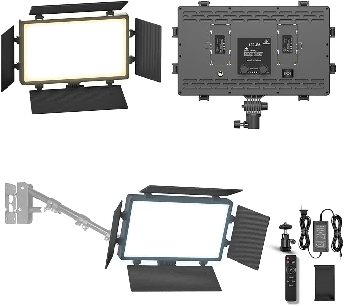 10 inch Light Kit, NO Wall Mount Triangle Boom Arm
