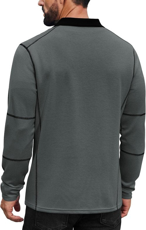 COOFANDY Men's Athletic Quarter Zip Pullover - Long Sleeve Running Shirt for Fall Sports | Comfortable Workout Sweatshirt