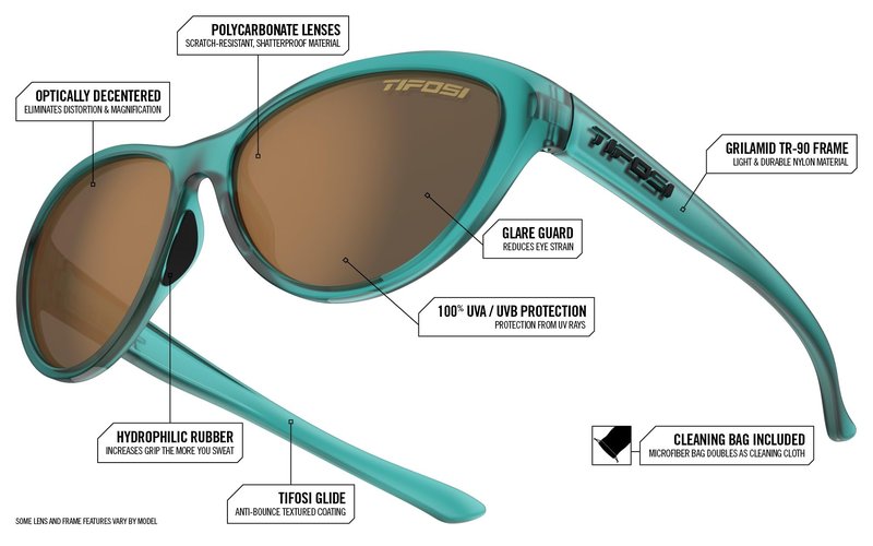Tifosi Optics Shirley Sunglasses (Crystal Ultraviolet, Smoke)