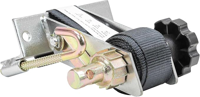 Mytee Products 2 Pk 1-1/2" x 7' Ladder Rack Ratchet Tie-Down Straps (Pair) Square Tube Mount, 304 Stainless Steel